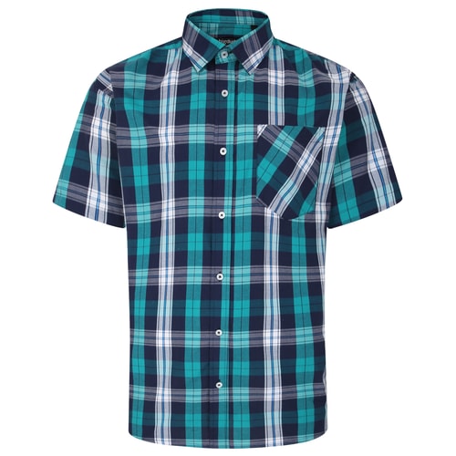 Bigdude Short Sleeve Check Shirt Green